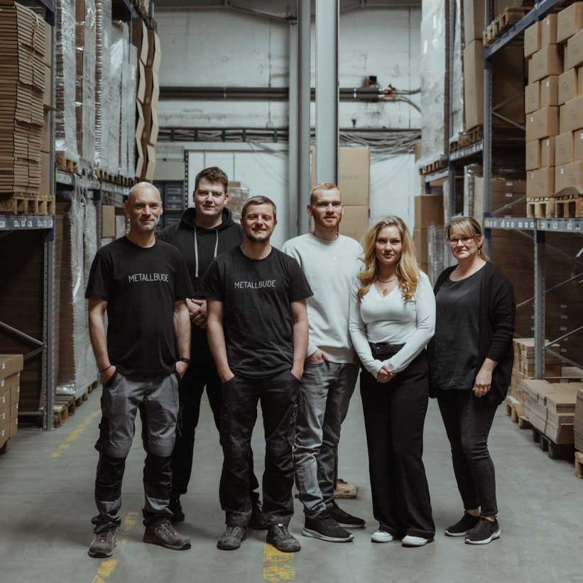 Gruppenfoto von der Versandabteilung