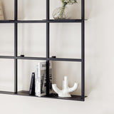 Metallregal RIVO - Schwarzes Wandregal aus Metall mit Deko | Metallbude